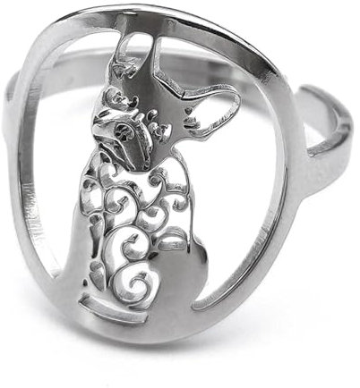 jtkhaweh Ring Ringe Damen Bijouterie Herren Bulldogge Mops Hund Haustier Ring Für Frauen Männer