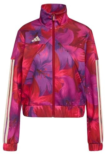 adidas Women's x Farm Rio House of TIRO Track TOP, Bahia Magenta/Active Maroon/Crystal Linen, M