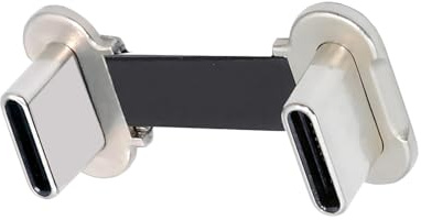 CY Cable de datos Cord USB-C tipo C a USB-C de doble ángulo, ultrafino, plano, USB 2.0, carga rápida de 65 W para portátil, tableta y teléfono (2 cm)