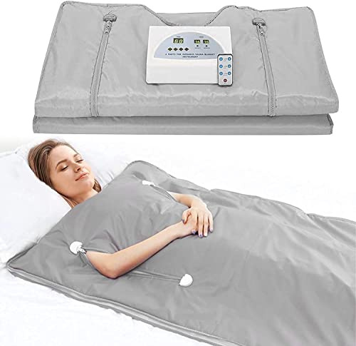 Infrared Sauna Blanket, Therapeutic FIR Steam Blanket for Weight Loss and Relaxation, Home Spa with Remote Control