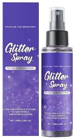 Spray-Body Glitter For Hair, Waterproof Glitter Sprays – Long-Lasting Shimmer Fors Face | Shimmer Spray Glitters Fors Clothes Face | Skin-Friendly Versatile Sparkling Hairspray For Women Wife Mom