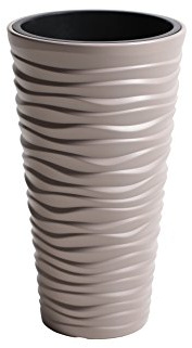 Prosper Plast DPSA400-7529U Sand-Blumentopf, schmal, 39 x 75 cm, Mocca