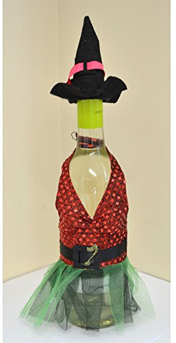 SHATCHI Wine Bottle Cover Standard Size Bag Jacket Party Table Decorations Tableware Bar Pub Novelty Decorations Witch Dress