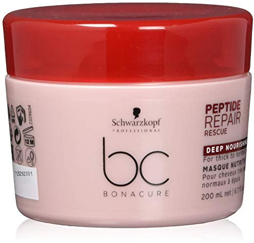 Schwarzkopf Professional BC Bonacure Peptide Repair Rescue Deep Nourishing Treatment Haarkur, 200 ml, Aquatisch