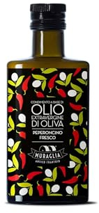 Frantoio Muraglia, Glass Bottle with Extra Virgin Olive Oil, Chili Pepper Aromatic 200ml