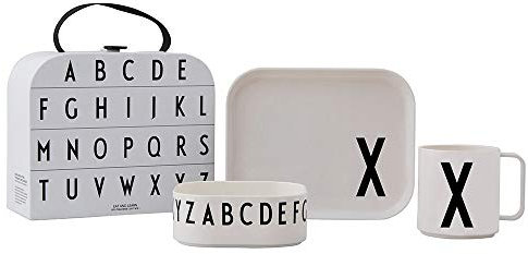 Design Letters Tritan Suitcase | Weihnachtsgeschenke für Kinder, Personalisierte Geschenke Baby | Trinklernbecher, Kinderteller & Kinderschale | Kindergeschirr | Baby Geschenk, Taufgeschenke | X