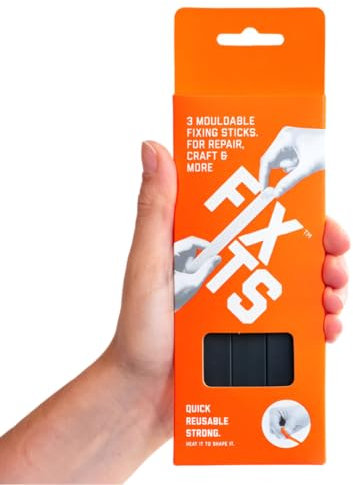 Fixits Hardening Putty Sticks - Stronger than glue -Reusable Plastic Fixing Sticks For Everyday Fixes - Mouldable Putty for Repairing, Crafting, Creating - Ideal DIY Tool - Pack Of 3 Large 10g