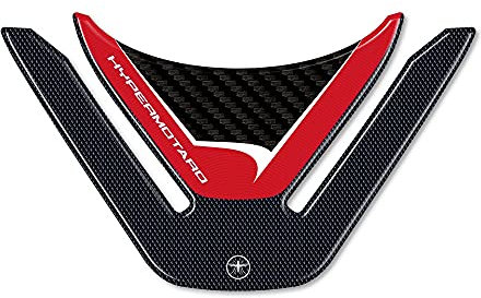 labelbike - Adesivo 3D Moto Paraserbatoio Protezione e Decorazione in Resina compatibile con DUCATI HYPERMOTARD 950 2019-2024 - Colore Carbonio Rosso