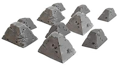 War World Gaming World at War Kriegsbeschädigte Drachenzähne (Große Auswahlen) - 28mm WW1 WW2 Tabletop Gelände Modellbau