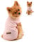PAIDEFUL Clothes for Small Dogs Boy Girl Summer Striped Puppy T Shirt Vest Breathable Cotton Tee Sleeveless Chihuahua Yorkshire,Pink,Size S