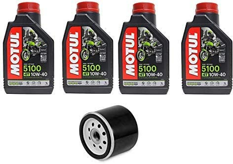 Kit Tagliando 4 LITRI LT 5100 10W40 Filtro Olio 204 MOTO KAWASAKI