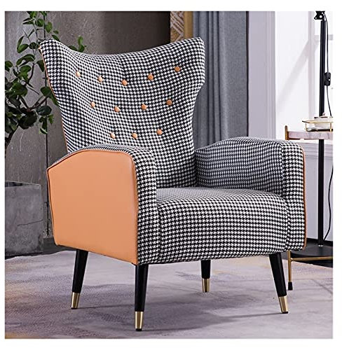 DUNAKE Einzelsofa Liege,Relaxsessel Fernsehsessel,gepolsterter Stuhl Mit Armlehnen/Moderner Gepolsterter Akzent-Stuhl,Geeignet für Wohnzimmer, Schlafzimmer, Arbeitszimmer, Balkon, Café, Restaurant