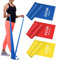 Resistance Exercise Band Kit - Strength Training & Conditioning - Pilates - Resistance Bands for Mobility Strength & Rehab Premium Quality, 3Pack (2M-3 Pack)
