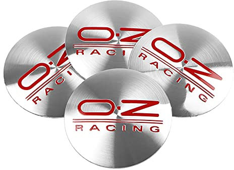 XGAGCF 4 Piezas Coche Rueda Centro Tapas Tapacubos Aluminio Buje Badge Pegatina, para OZ 56MM Auto Llantas Decorativa Emblema Cubierta Accesorios