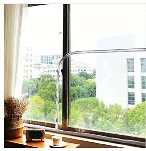 LIJINBO Film Plastico for Isolamento Finestre,Finestra Isolamento Pellicola Sigillatura Plastica Pellicola Morbida 0.2mm PVC. Piano Parabrezza A Resistenza A Freddo con Cerniera, 39 Taglie