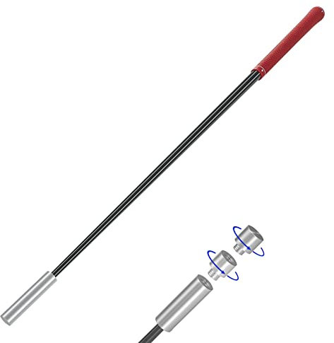 ToVii Golf Swing Speed Trainer Golf Training Aid, Golf Speed Stick for Strengh, Golf Training Aid System for Distance,Tempo,Warm-up, Adjustable Clubs with 3 Weights Red