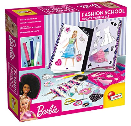 Lisciani – BARBIE – BARBIE-Modeschule – Lernspiel für Kinder ab 3 Jahren – mit magischen Markern – mit dem Kreationsbuch – fördert die Kreativität – hergestellt in Italien