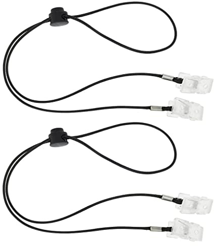 Perfeclan 2er Pack Serviettenkette Serviette Kette Serviettenhalter Serviettenklammer, Schwarz