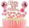 Tortendeko 14. Geburtstag Rosegold für Junge und Mädchen - Happy Birthday 14 Glitter Cake Topper - Kuchendeko 14 Jahre - Happy 14th Birthday Kuchen Deko