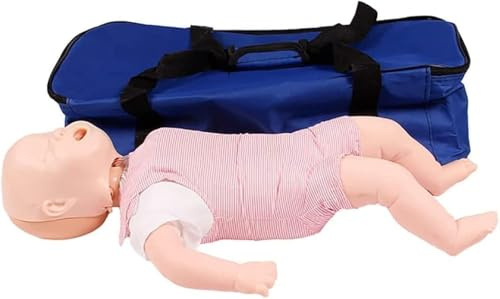 Modell Zur Herz-Lungen-Wiederbelebung, Erste-Hilfe-Modell für Säuglinge, Erstickungs-Erste-Hilfe-Training, Babys, Puppe, Fortgeschrittene HLW-Puppe mit Tasche, Professionelle Trainingspuppe