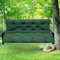 LiveGo Garden Bench Cushion 2/3/4 Seater Soft Outdoor Waterproof Patio Lounger Bench Swing Hammock Pad with Backrest (120 * 100 * 10CM, Dark Green)