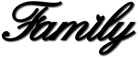 CREATCABIN Panneau de Famille en Bois Décoration Murale Art Découpe Lettre Mot Découpé au Laser Accessoires Décoratifs Inachevés Moderne pour Salon Maison Porte Ferme Porche Chambre Décoration 30x12cm