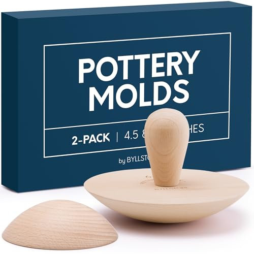 Byllstore 2er-Pack Keramikformen | Erstellen Sie Schüsseln und Teller | inkl. 11,4 cm und 16,5 cm Keramik-Top-Formen | austauschbarer Griff