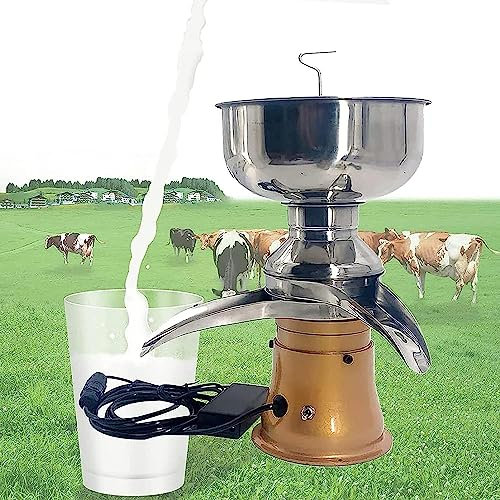 HACSYP Separador de Leche Separador de Crema eléctrico, centrífuga de Cocina de 50 l/h, Separador de batido de Mantequilla, Separador centrífugo de Leche, Perfecto for la Familia de Granjas lecheras