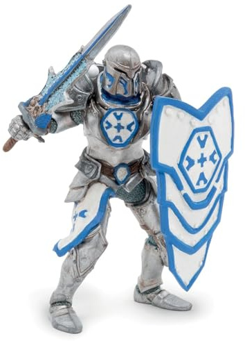 Papo - Realistische Silberritter-Figur - 3 Jahre + - Kollektion Fantastisch & Mittelalterlich - Kreativspiel epische Questen - Geschenkidee Spielzeug für Mädchen und Jungen