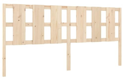 vidaXL Kopfteil Betthaupt Bettkopfteil für Bett Holzbett Bettgestell Bettrahmen Massivholzbett Schlafzimmer 205,5x4x100cm Massivholz Kiefer