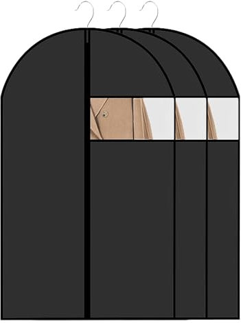 3 Pezzi Custodia Porta Abiti 60 x 120 cm PEVA Lavabile Buste per Abiti Copertura Vestiti con Cerniera Coprisedili per Vestiti Antipolvere Impermeabili e Anti umidità, per Abiti, Vestiti, Cappotti