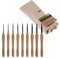 Milward Häkelnadel-Set – glatte Buchenholzgriffe, Aluminiumhaken, 2, 2,5, 3, 3,5, 4, 4,5, 5,5 und 6 mm, 100% Baumwolle, Hartschale, mit Reißverschluss, Grau