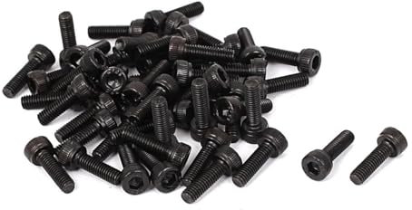 TOP-VIGOR 50Pcs Hexagon Socket Head Cap Screws, M3 x 10mm 12.9 Alloy Steel Replacement Machine Fastener Screws, Fully Thread for Bicycle Motorcycle Repair, Professionals Landlords Repairmen, Black