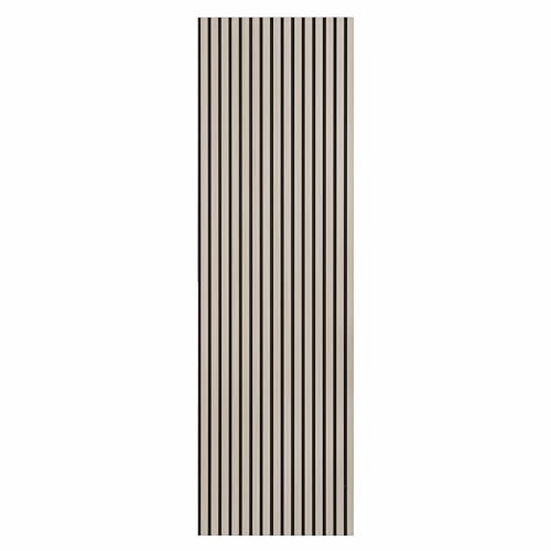 Pannelli Decorativi Murali Acustici Fonoassorbenti in Legno, Pannelli Decorativi con Listelli in Legno per Isolamento Acustico e Riduzione del Rumore (Rovere Naturale, 275cm)