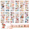 Princess Puffy Aufkleber für Kinder, 12 Blätter 3D Kawaii Anime Sticker Wasserdicht Sticker Set DIY Kunsthandwerk Fotoalbum Scrapbook Laptop Mädchen Party Kindergeburtstag Gastgeschenke 3 4 5 6