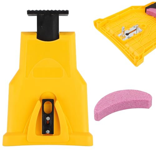 Tragbar Kettensäge Schärfgerät Schnell Kettenschärfgerät Sägekettenschärfgerät Kettensäge Schärfen Set,Tragbar Kettenschärfgerät,Profi Saw Kettenschärfer mit 5 Schleifsteinen Profi Saw Kettenschärfer