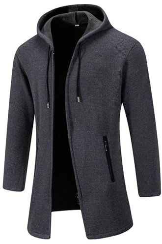 Manteau d'hiver décontracté en polaire classique en coton pour homme, veste d'extérieur en fausse fourrure, manteaux à capuche mi-longue, coupe-vent, parka, manteau long pour homme, manteau bouffant