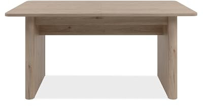 möbelando Kulissen-Esstisch >Sai< Ausziehbarer Kulissentisch Sai 80A ? Moderner Esstisch in Dekor Jackson Hickory (160-200 cm) mit stabilen, abgerundeten Stollenfüßen
