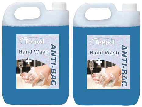 Teepol Anti-Bac Hand Wash - Mild Yet Effective Antibacterial Handwash - Luxury Scented Liquid Hand Soap - Effective Germ-Killing Hand Soap - Ideal for Homes and Businesses, 2x5l