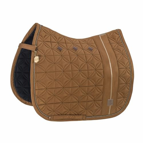 Eskadron Heritage Schabracke Big Square Glam Almond/Black/Trueblue/vintagegreen, Größe:Dressur Warmblut (DL), Farbe:Almond