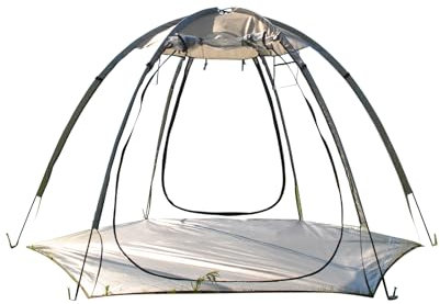 Transparentes Zelt im Freien, Outdoor Faltpavillon, 6 Personen PVC Zelt mit Fenster für Camping Sportveranstaltungen, Wasserdicht Bubblezelt Partyzelt Gartenzelt Terrasse Überdachung Wintergarten