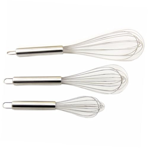 Cabilock 3piezas Batidora De Varillas Inoxidable Batidor De Mezcladora Batidora Para Cocina