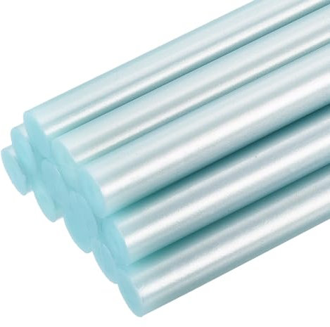 sourcing map 12pcs Mini Hot Glue Sticks for Glue Gun 11mm x 100mm Large Glue Sticks, Metallic Blue