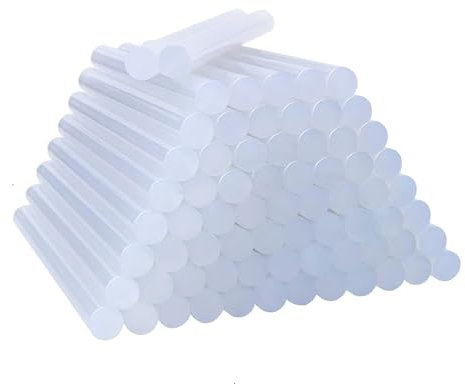 60 Stick Colla a Caldo 7x100mm – Adesione Forte e Asciugatura Rapida – Perfetti per Fai da Te, Riparazioni, Artigianato – Compatibili con Mini Pistola a Colla a Temperatura Variabile