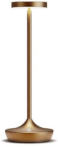 YIKUI Tischlampe Kabellose, Schlafzimmer Restaurant 3 Farben Dimmbare LED Tischleuchte, 6000 mAh IP54 Außenbereich Camping Tischleuchte (Titan)