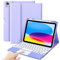 ProCase for iPad 11th / 10th Generation Case with Keyboard, Magnetically Detachable Wireless Keyboard with Multi-Touch Trackpad for iPad (A16) 2025 /10th Gen 2022 -Light Purple