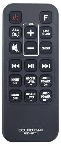 XINFUTE AKB74815371 passend für LG Sound Bar Fernbedienung SJ3 SJ4 SK3D SK4D SL3D SPH4B-W