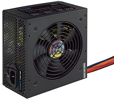 Fuente de Alimentación 600W, Eficiencia 80 Plus, Protección contra Sobrecarga y Cortocircuito, Ideal para PC de Juegos y Sistemas Multimedia.