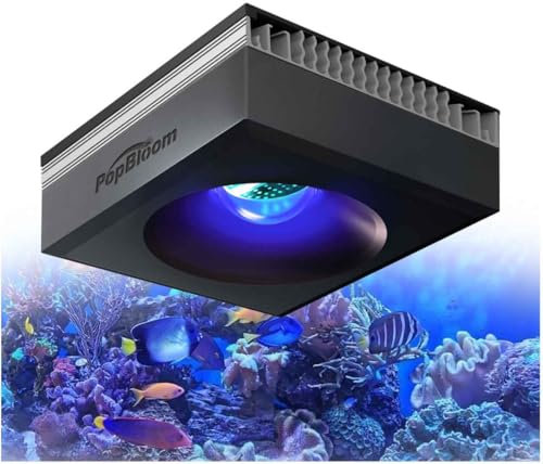PopBloom RL90 WiFi Led Aquarium Beleuchtung 100W, Meerwasser Aquarium Led volles Spectrum Aquarium Lampe für Reef Coral SPS/LPS Fischaquarium,APP unterstützt Deutsch (1 Lampe mit Hängeset)