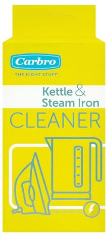 Kettle and Steam Iron Cleaner by Carbro 2 Pack Limescale Remover Sachets for Kettles, Steam Irons, Coffee Makers & Appliances Easy to Use Descaling Solution